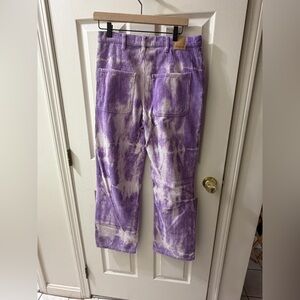 Free People Purple Tie-Dye Corduroy Pants